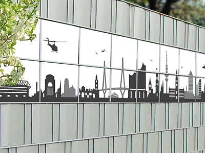 PVC Kreativ Sichtschutzstreifen - Skyline Hamburg